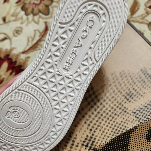 Coach High Line Leather Lace Up Scribble NYC Sneaker - Picture 9 of 14